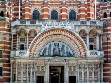 Londra, İngiltere - 14 Haziran: Londra'daki Westminster Cathedral bir görünüm 