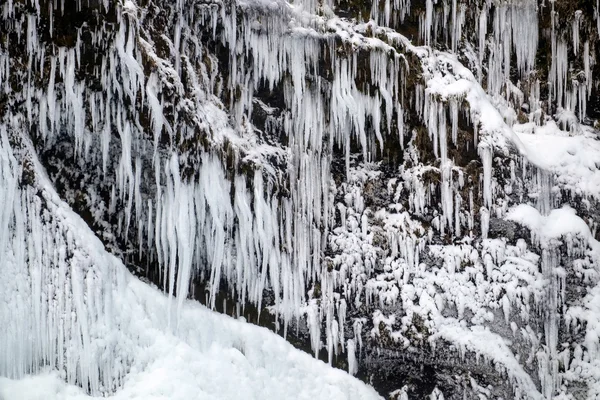 Utsikt över Skogafoss vattenfall på vintern — Stockfoto