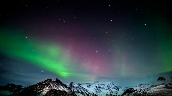 Nordlichter Südisland — Stockfoto