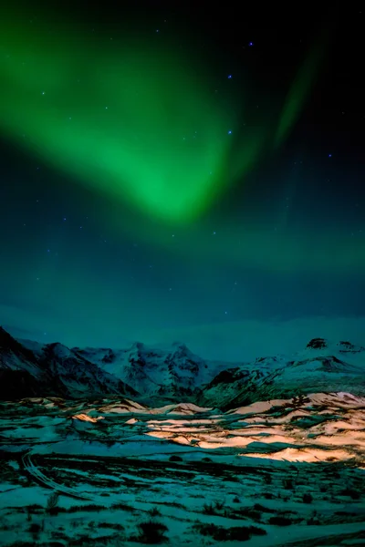 Nordlichter Südisland — Stockfoto