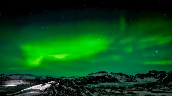 Northern Lights Sul da Islândia — Fotografia de Stock