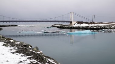 Jokulsarlon/İzlanda - Şubat 03: 03 Şubat 2016 Jokulsarlon buz Lagoon İzlanda'nın görünümü