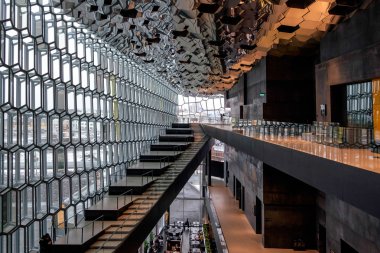 Reykjavik/İzlanda - Şubat 04: Harpa konser iç görünüm 