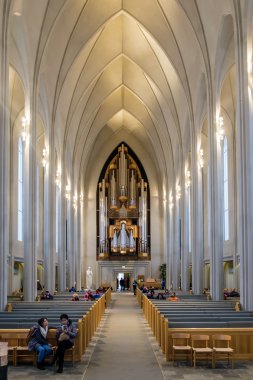 REYKJAVIK/ICELAND - FEB 04 : Interior View of the Hallgrimskirkj
