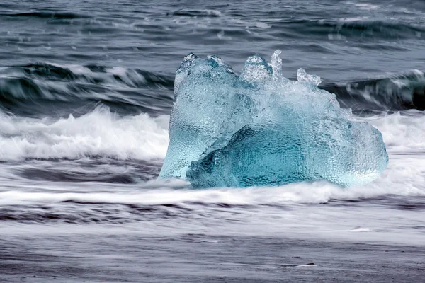 Widok z plaży Jokulsarlon — Zdjęcie stockowe