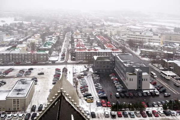 REYKJAVIK/ICELAND - FEB 04 : View over Reykjavik from Hallgrimsk — Stock Photo, Image