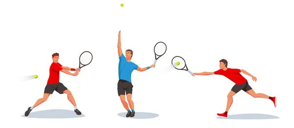 Ensemble de joueurs de tennis — Image vectorielle