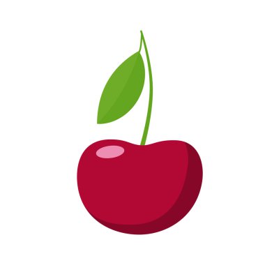 Beyaz arka planda izole edilmiş sulu parlak kiraz.