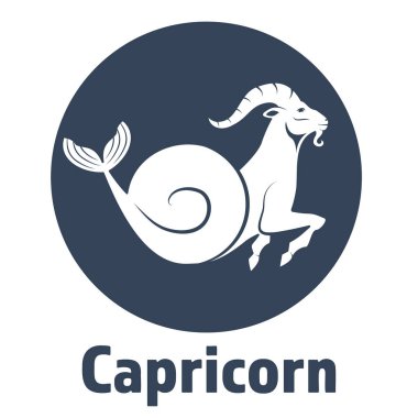 Büyük boynuzlu bir keçiyi tasvir eden Oğlak burcu..