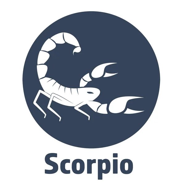 Signo Zodiacal Dibujos Animados Simple Escorpio Que Representa Animal Artrópodo — Vector de stock