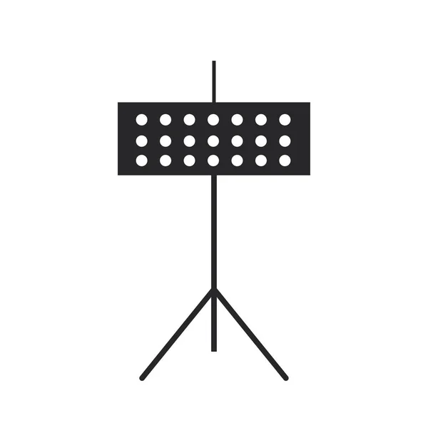 Black filled music stand. lectern icon isolated — Stock Vector