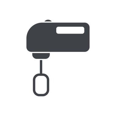 Beyaz şeffaf arkaplanda siyah doldurulmuş karıştırıcı vektör simgesi izole edildi