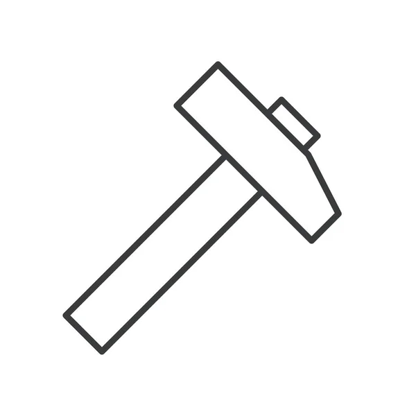 Umrisse Editierbare Hammer Vektor Symbol Isoliert Auf Weißem Transparentem Hintergrund — Stockvektor