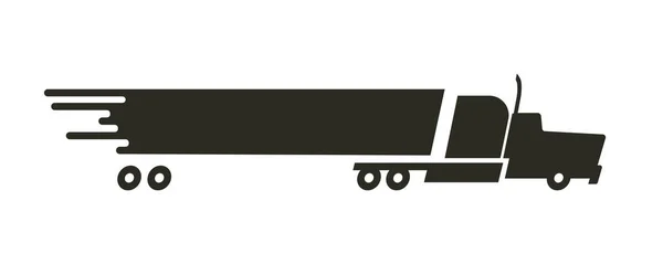 Icône Camion Remplie Noire Conception Vectorielle Plate Livraison Illustration Symbole — Image vectorielle