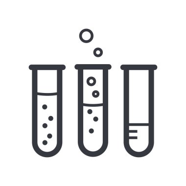 Reaksiyonlu siyah bir matara. Kimya eğitimi ve bilgi vektörü ikonu. Tamamen düzenlenebilir vuruş beyaz şeffaf arkaplanda izole edildi.
