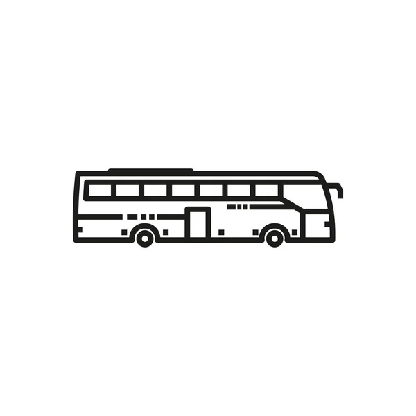 Bus vector outline style black filled icon isolated — Stock Vector