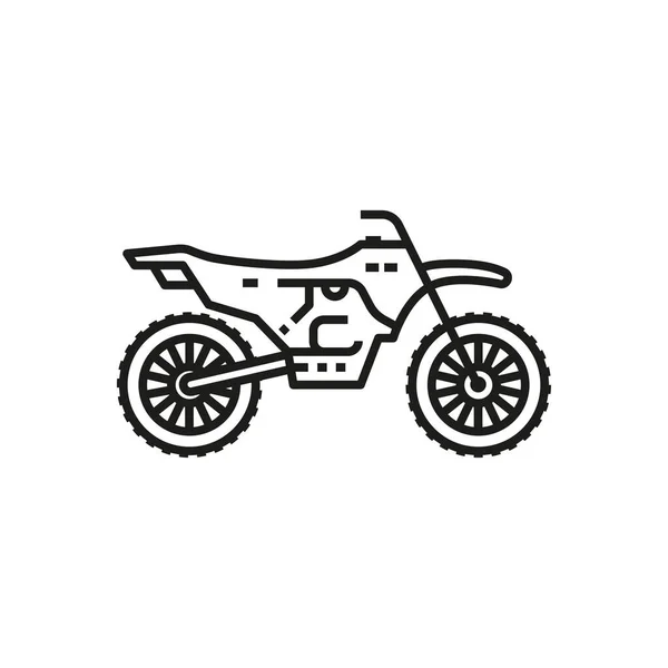 Motorfiets Vector Outline Stijl Zwart Verloop Lineair Pictogram Geïsoleerd Transparante — Stockvector