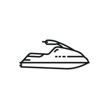 Kişisel su aracı vektör ana hat biçimi, satır simgesi şeffaf arkaplanda izole