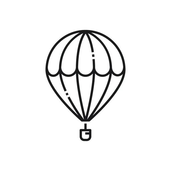 Heißluftballon Linie Symbol Isoliert Auf Transparentem Hintergrund — Stockvektor