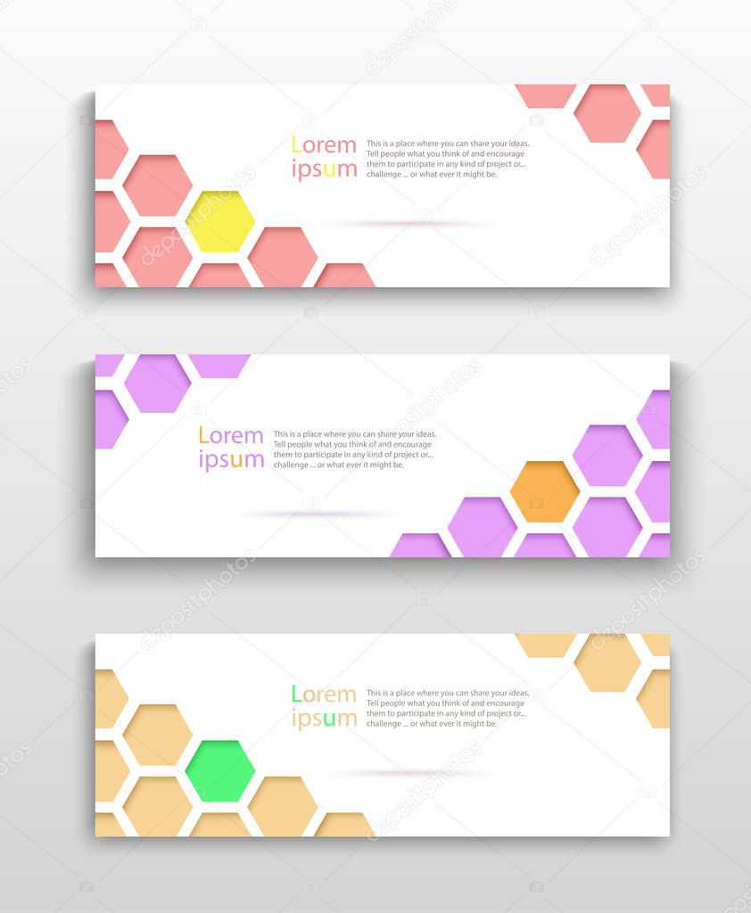 Set of Vector flyer templates. Futuristic background with copy space for inspirational and encouraging thoughts that you want to share with your audience.