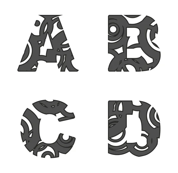 Abstracte Alfabetletters — Stockvector