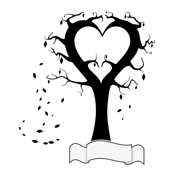 Corações árvore — Vetor de Stock