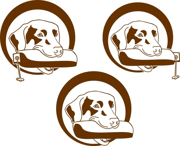 Logo für Jagdhunde Stockvektor