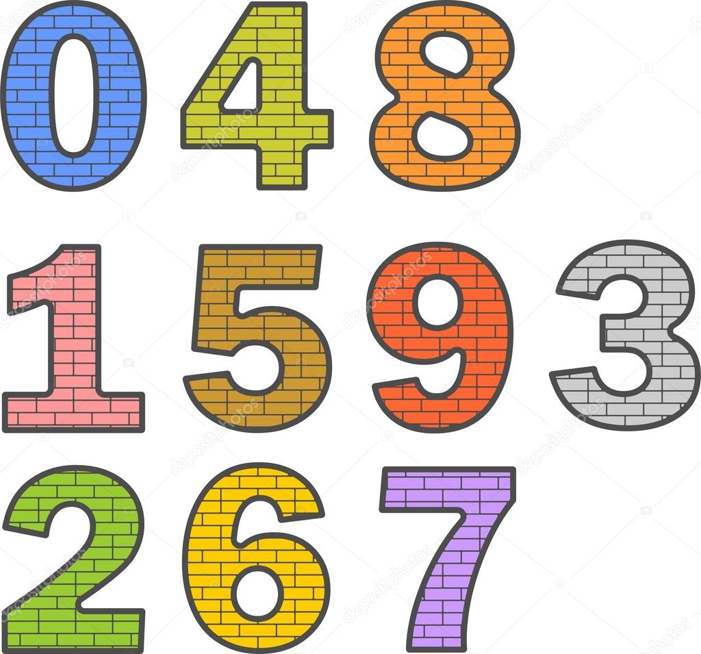 Colorful numbers for children and your future use