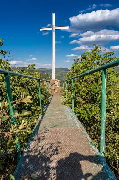 Cruzamento Alto Ponto Vista Chamado Mlynaruv Kamen Central Bohemia Uplands — Fotografia de Stock