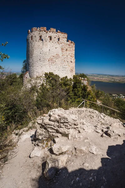 Καταστροφή Του Devicky Κάστρο Στο Λόφο Πάνω Από Νότια Βοημία — Φωτογραφία Αρχείου
