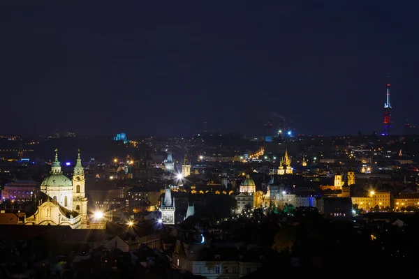 Prague night scene — Stock Photo, Image