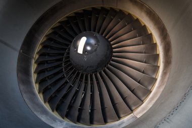 Uçak motoru büyük fanblade detay