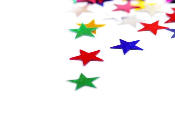 Decoración de Navidad de estrellas de confeti de colores — Foto de Stock