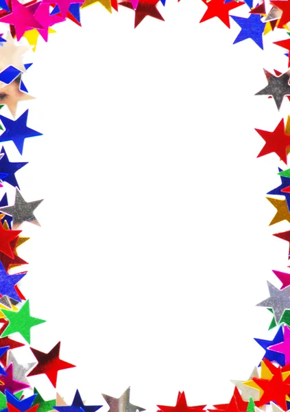 Gekleurde sterren frame — Stockfoto