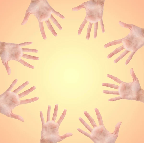 Circle made of hands — Stock Photo, Image