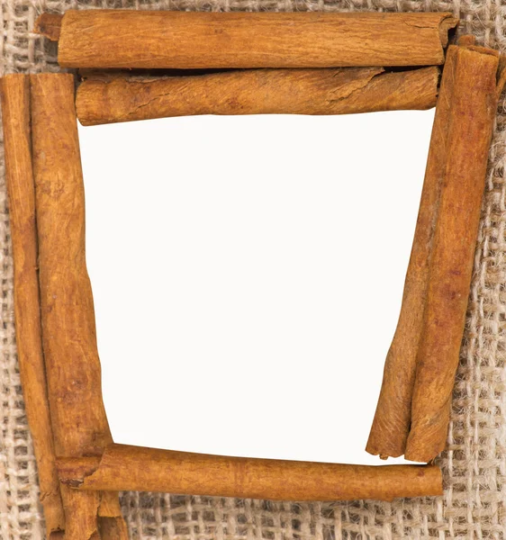 Cinnamon sticks frame — Stock Photo, Image