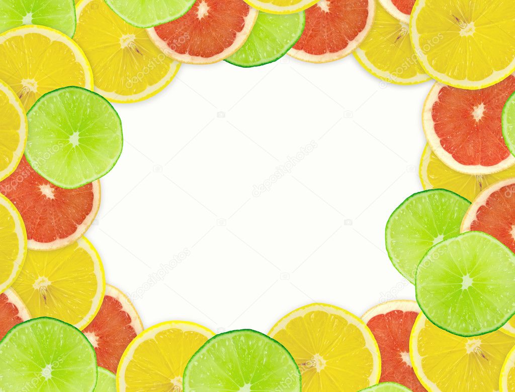 Citrus slices frame