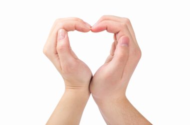 iki el bir kalp şeklindebir