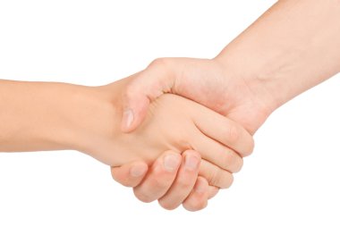 iki kişinin el sallayarak