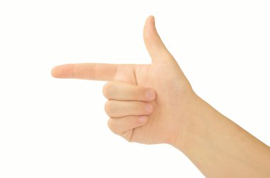 izole işaret eden bir ele