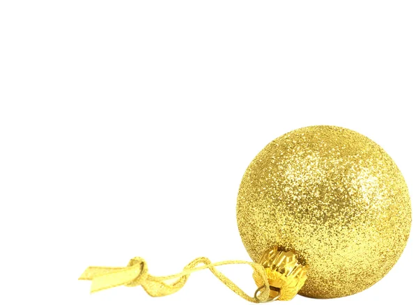 Gouden saai Kerstmis bal — Stockfoto