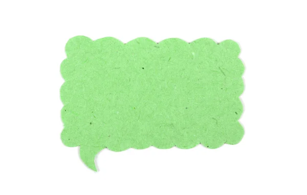 Мысль о зеленой бумаги — стоковое фото
