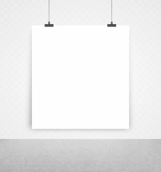 Witte poster op een muur — Stockfoto