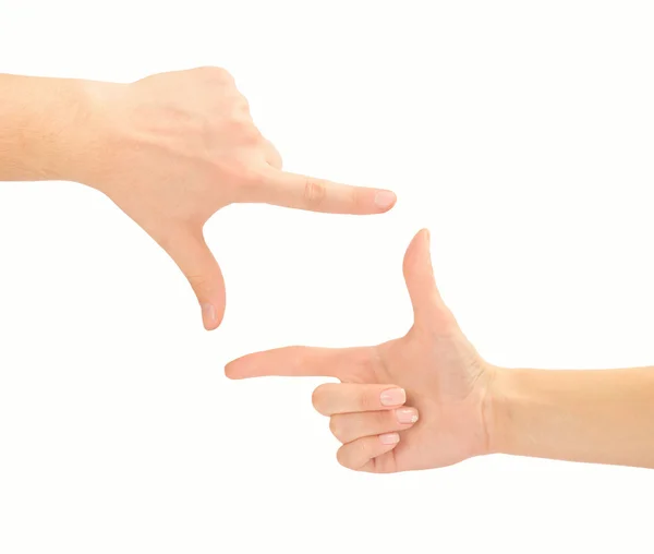 Kare şeklinde eller — Stok fotoğraf