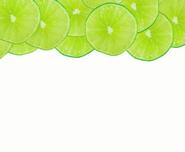 Contexto das fatias de citrinos verdes — Fotografia de Stock
