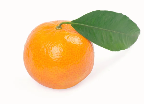 Mandarina aislada sobre fondo blanco — Foto de Stock