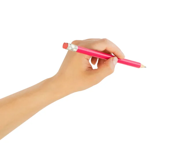 Hand with pencil writting something — Stock Photo, Image