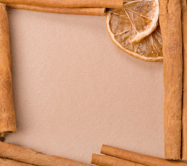 Cinnamon sticks frame — Stock Photo, Image