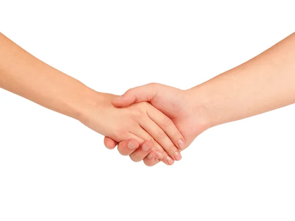 Shaking hands of two people — Stock Photo, Image