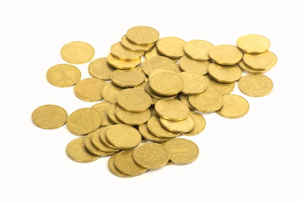 Золоті монети з ізоляції — стокове фото